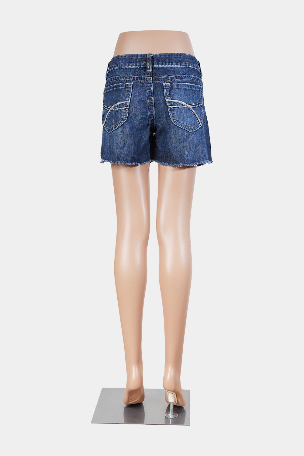 Rue 21 Blue Distressed Denim Shorts