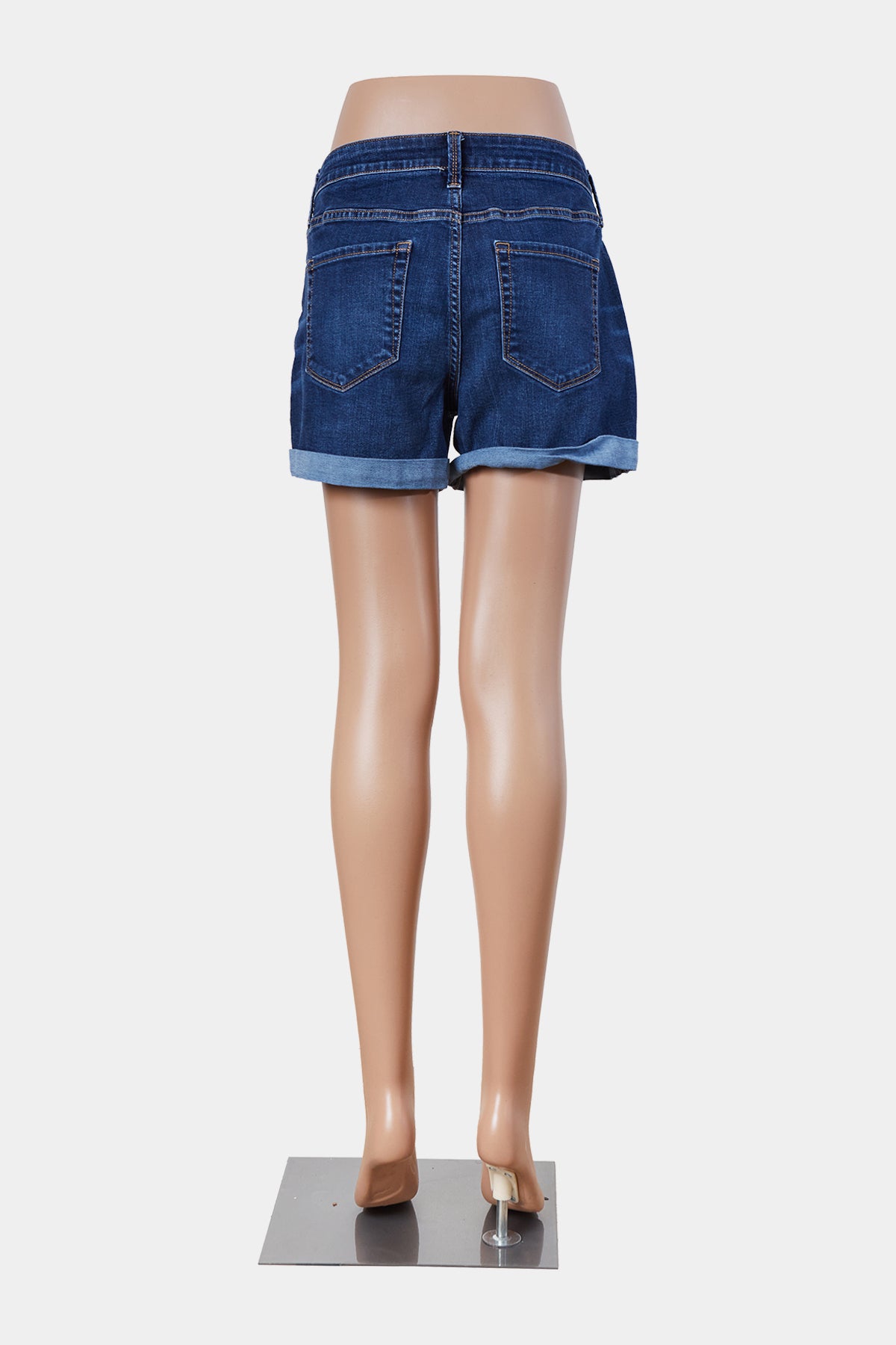 A New Approach Blue Distressed Look Denim Shorts
