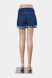 A New Approach Blue Distressed Look Denim Shorts