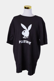 PLAYBOY Black Logo Print T Shirt