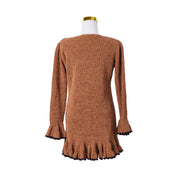 Scanlan And Theodore Brown Long Sleeve Frill Dress