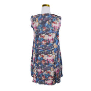 Sandro Paris Multi Floral Sleeveless Lace Insert Dress