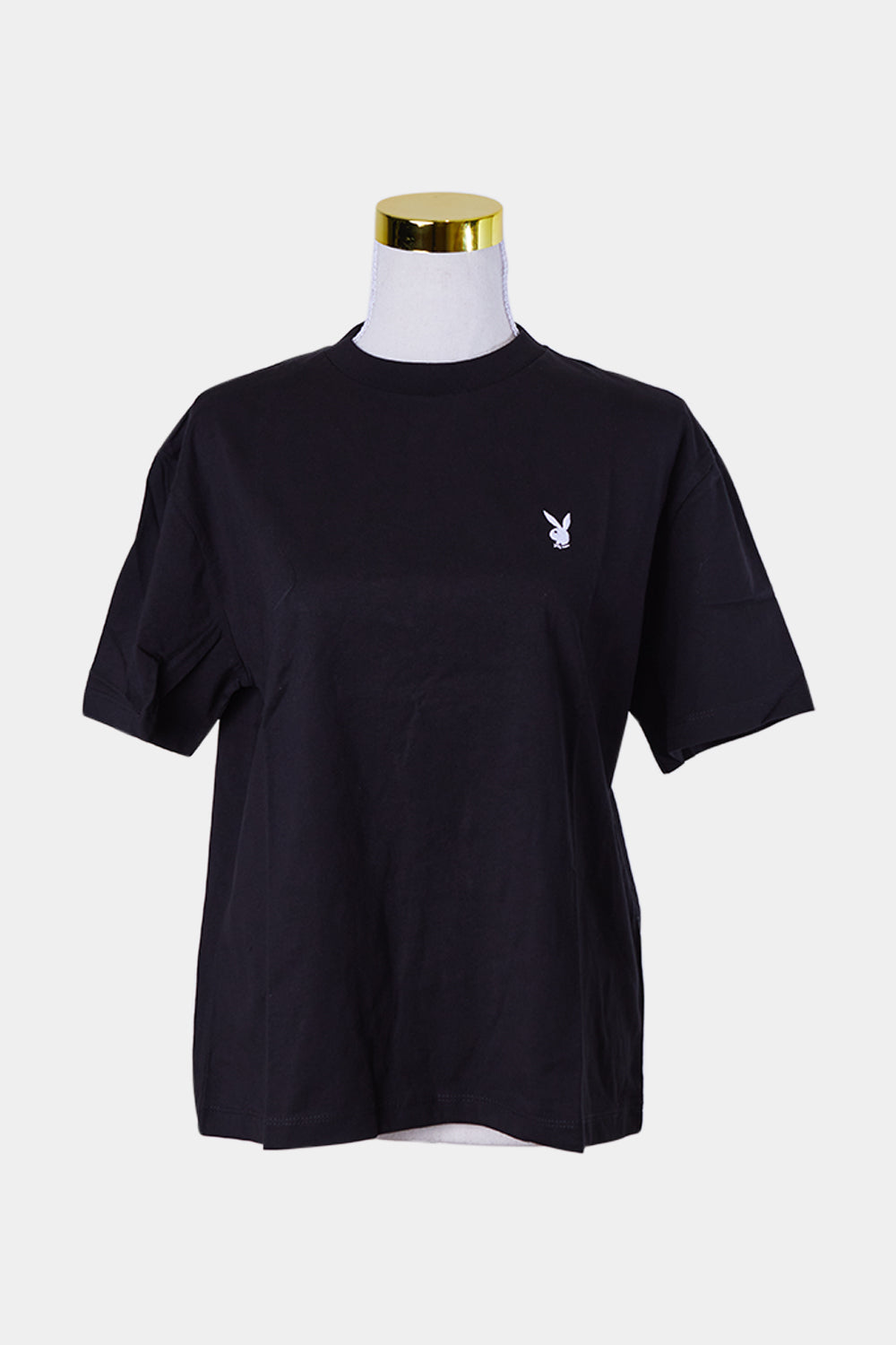 PLAYBOY Black Embroidered Logo T Shirt