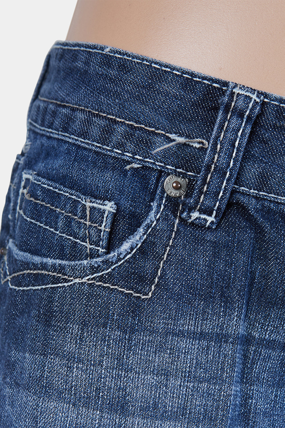 Rue 21 Blue Distressed Denim Shorts