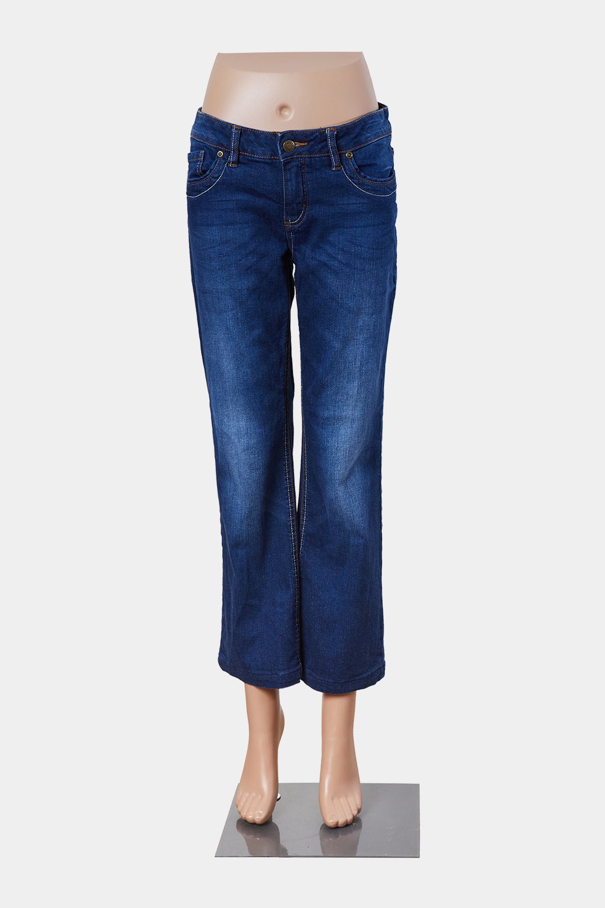 John Baner Blue Cropped Bootcut Jeans