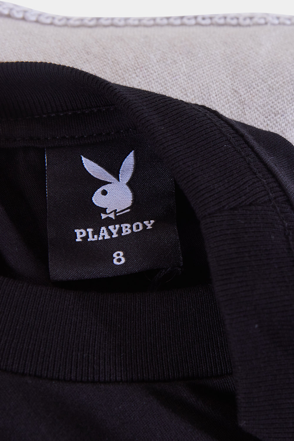 PLAYBOY Black Embroidered Logo T Shirt