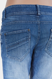 K Woman Blue Low Rise Boot Cut Jeans