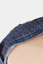 DESIGUAL Blue Denim Patchwork Skirt