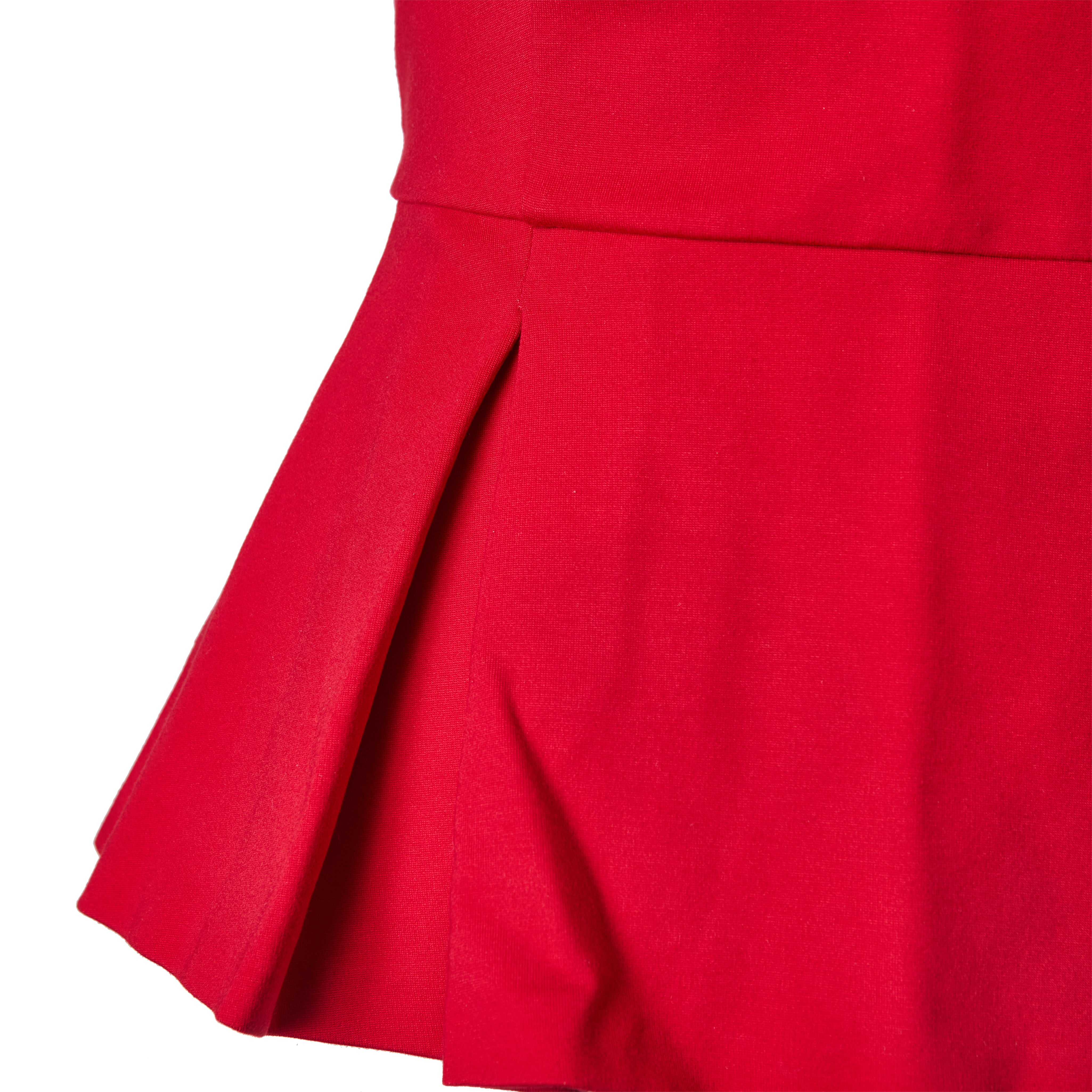 Armani Exchange Red Sleeveless Peplum Top