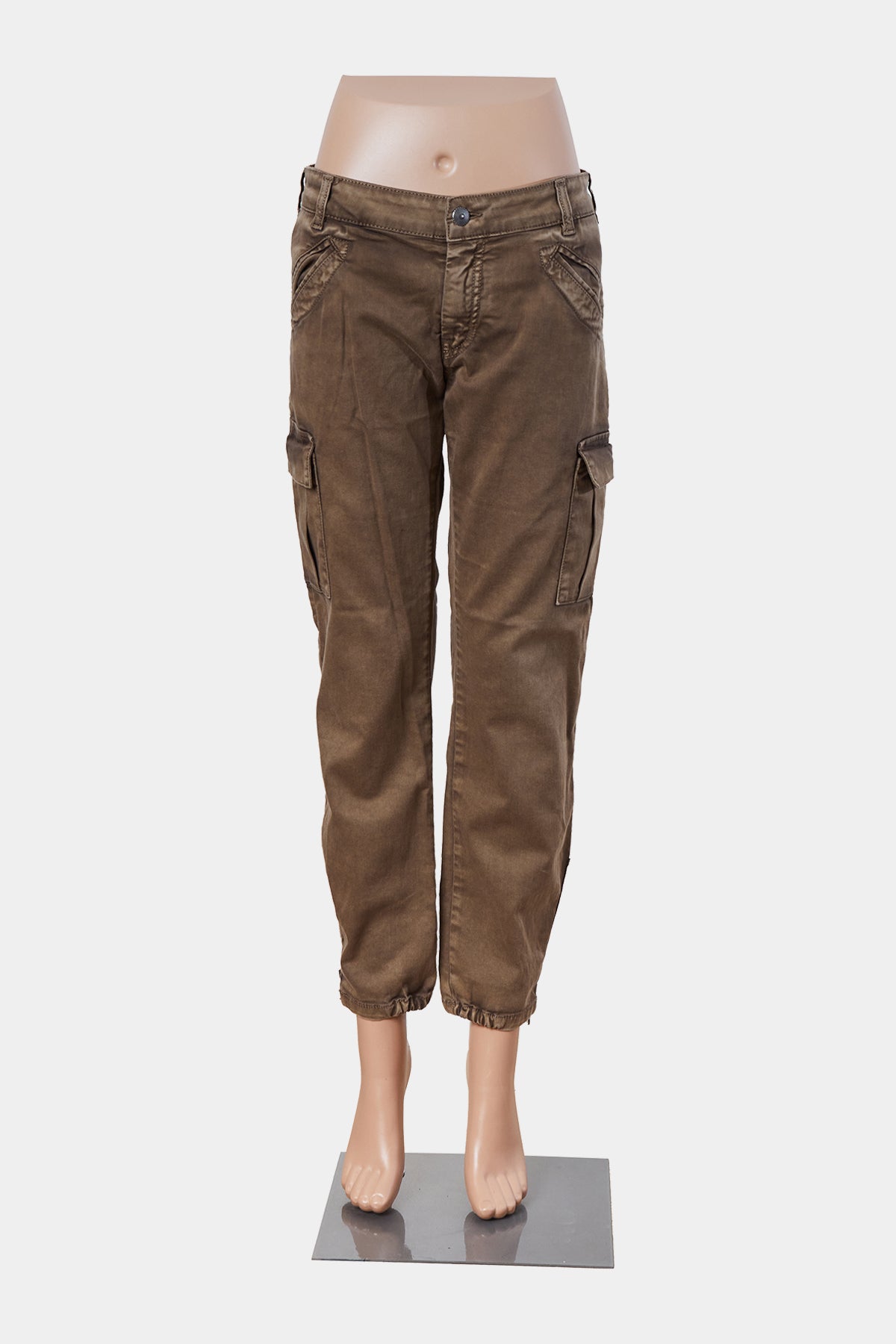 Osso Goccia Khaki Low Rise Cargo Pants