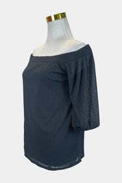 WITCHERY Black Off Shoulder Top