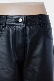BOLONGARA Black Leather Trousers