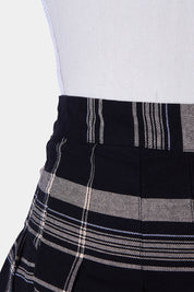 FACTORIE Black and White Tartan Skater Skirt