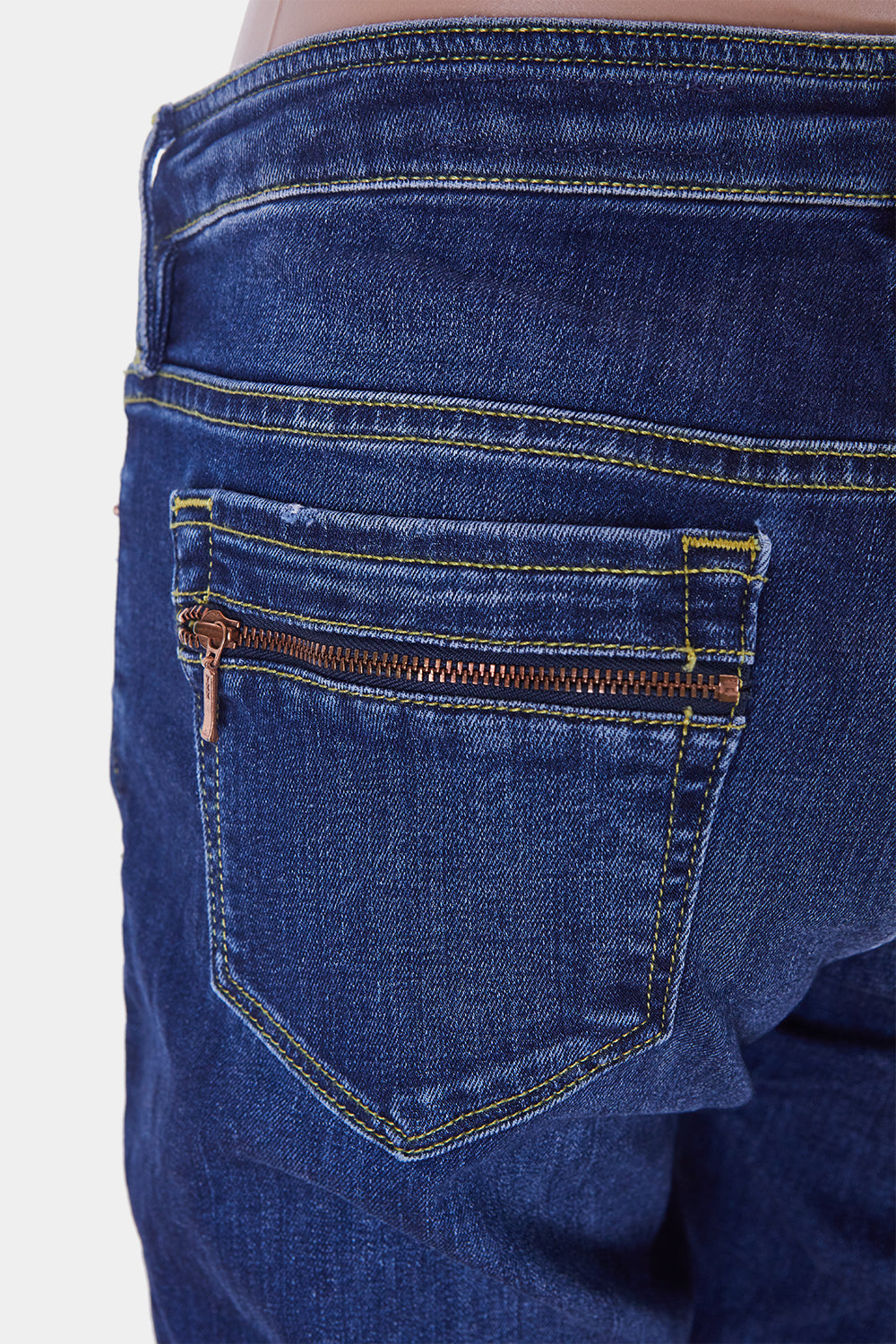 Sass And Bide Blue Low Rise Zip Detail Skinny Jeans