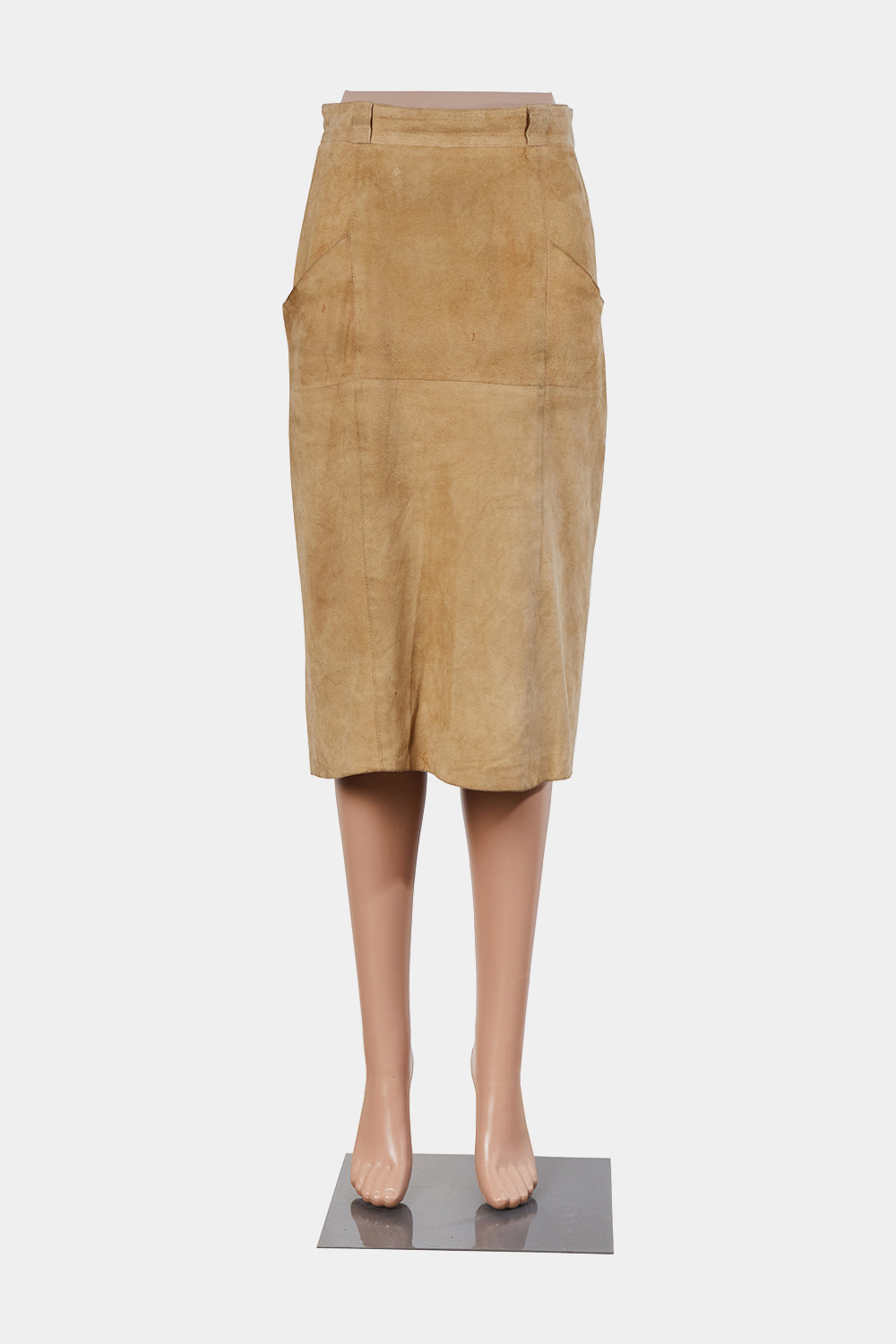 Assorted Brands Tan Suede Midi Skirt
