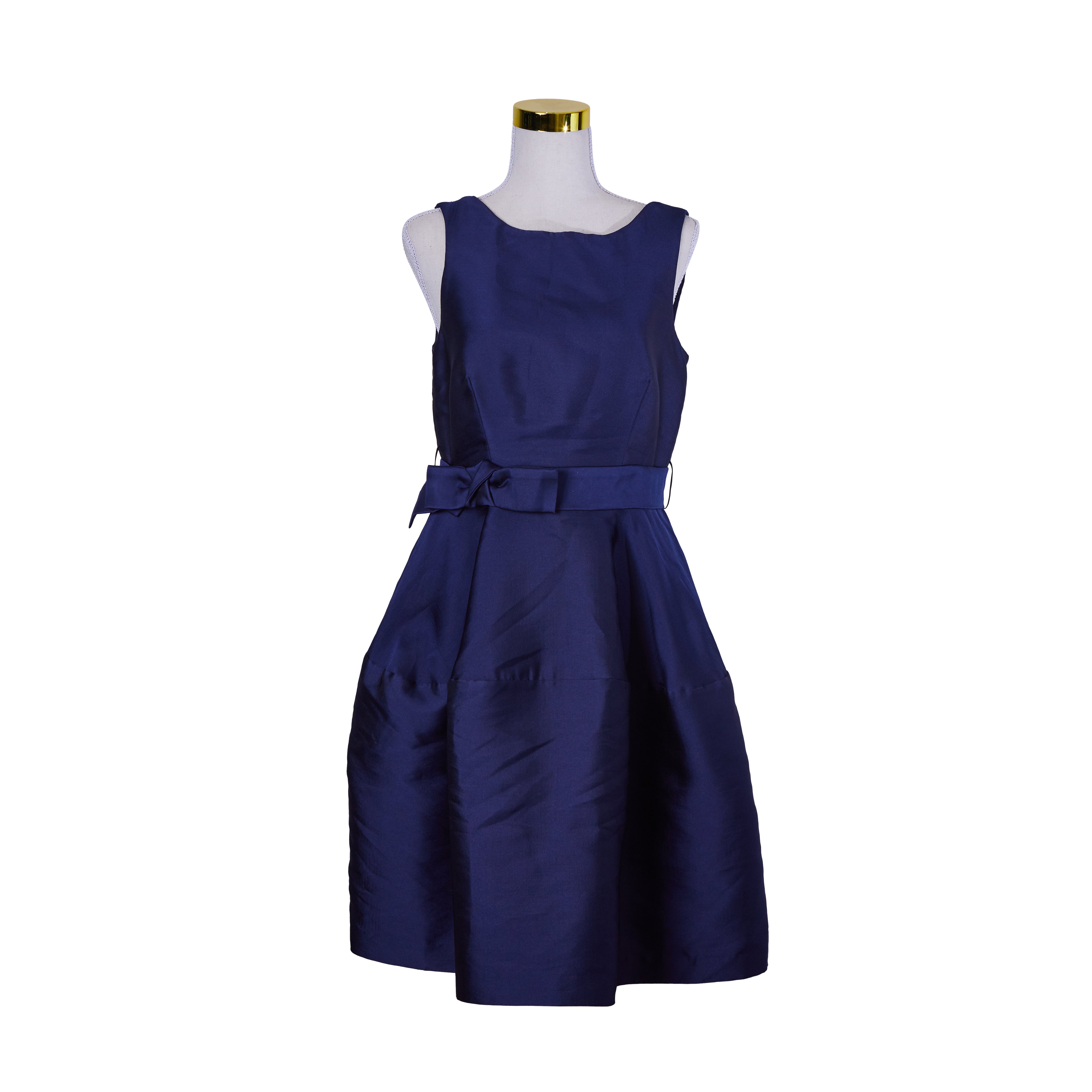 P.A.R.O.S.H Navy Bow Belt Party Dress