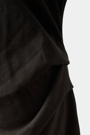 Forever New Dark Olive Long Sleeve Gathered Frill Dress