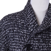 Pas De Calais Grey and Black Double Breasted Coat