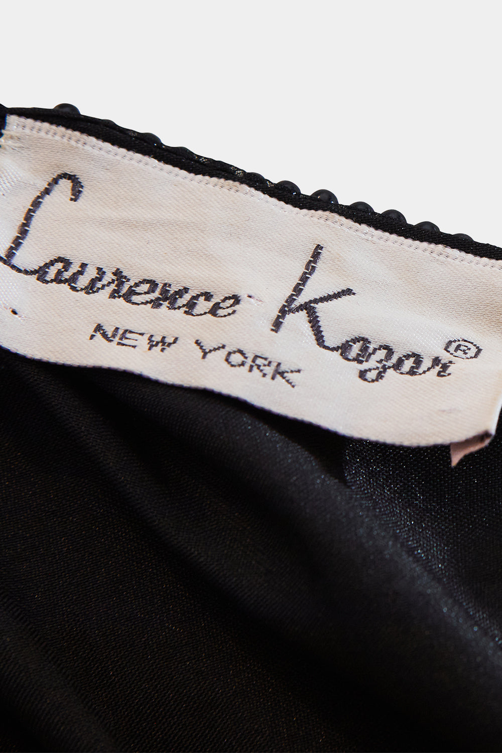 Laurence Kazar Black Sequin and Beaded Silk Midi Dress