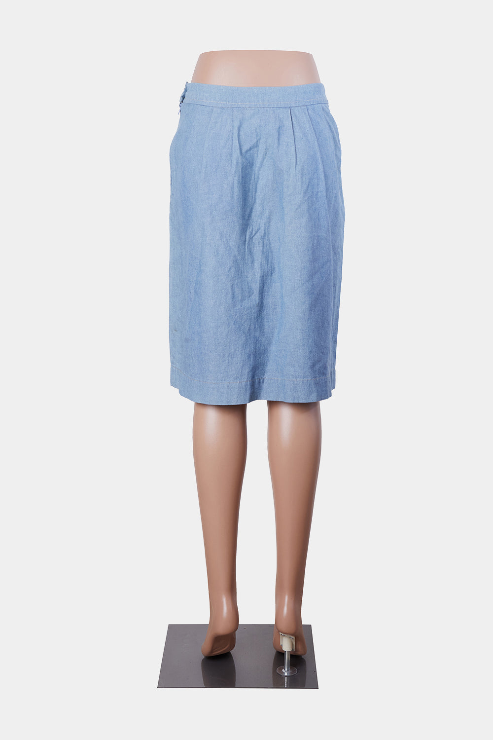 GORMAN Blue Chambray Midi Skirt
