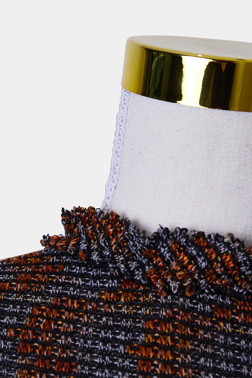 ZARA Orange and Black Hgh Neck Knit Top