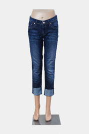 MAVI Dark BlueWash Faded Low Rise Cuff Jeans