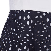 Anna Thomas Navy and White Sleeveless Fit and Flare Dress