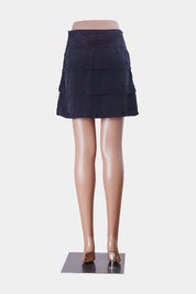 Forever New Black Satin Trim Detail High Waist Flippy Skirt