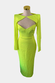 Alex Perry Neon Yellow Dress