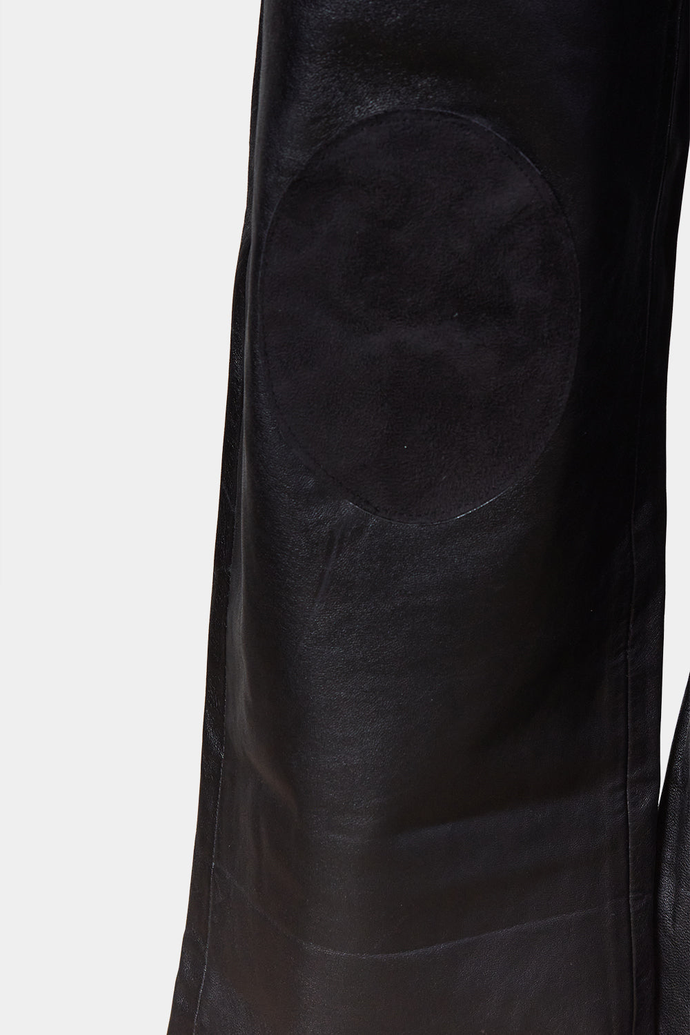 Outdoor Fashion Terminal Black Faux Leather Low Rise Kick Flare Pants