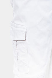 Hunky Dory White Low Rise Cargo Detail Pants