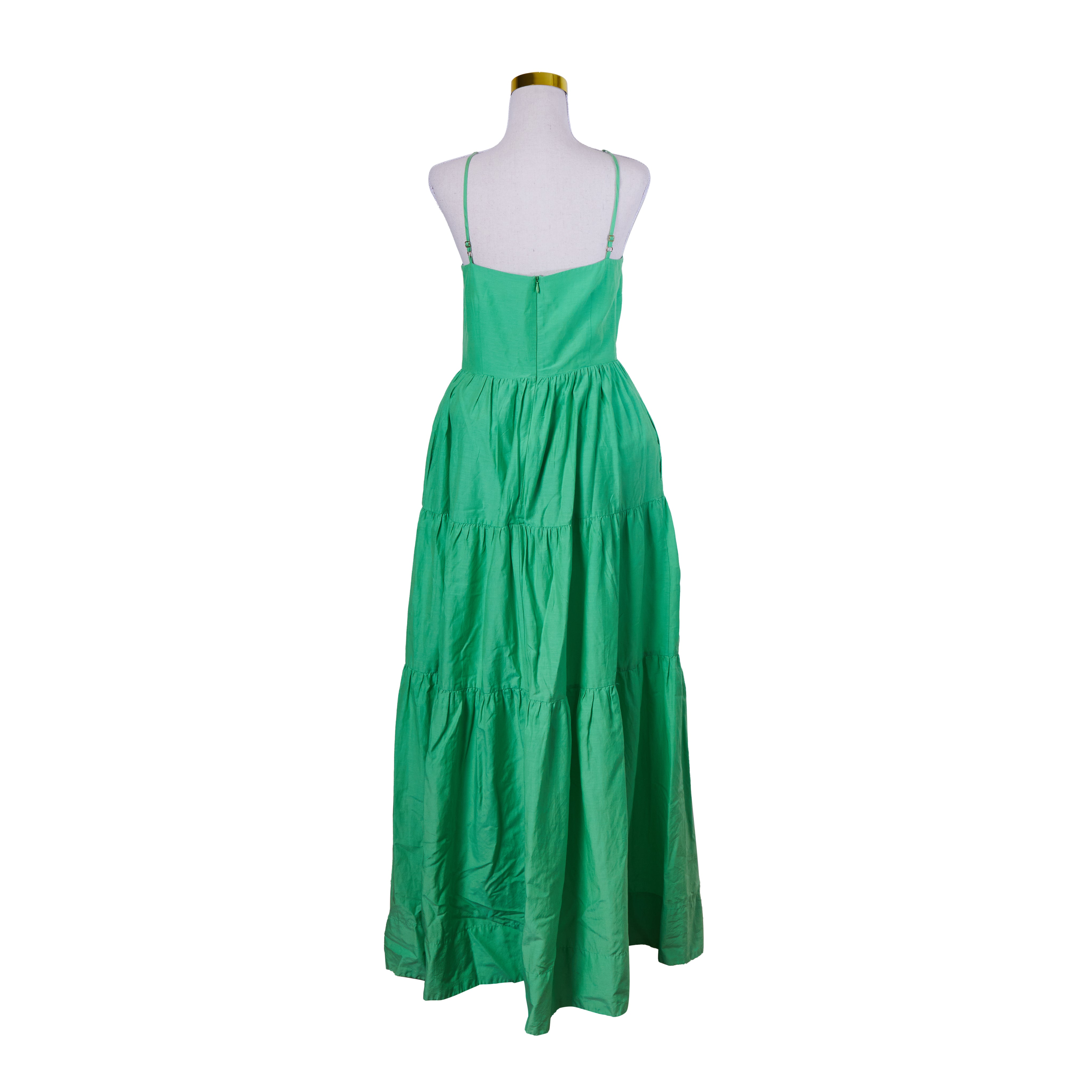 NICHOLAS Green Long Tiered Dress