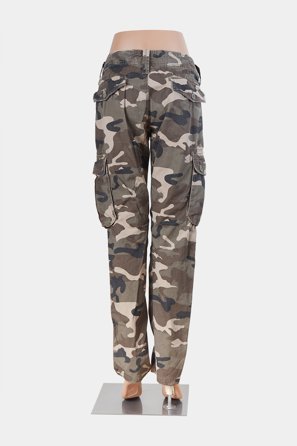TERRANOVA Khaki Camo Low Rise Utility Cargo Pants