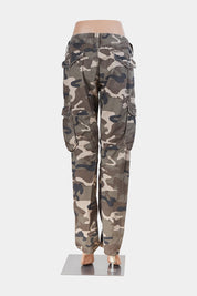 TERRANOVA Khaki Camo Low Rise Utility Cargo Pants