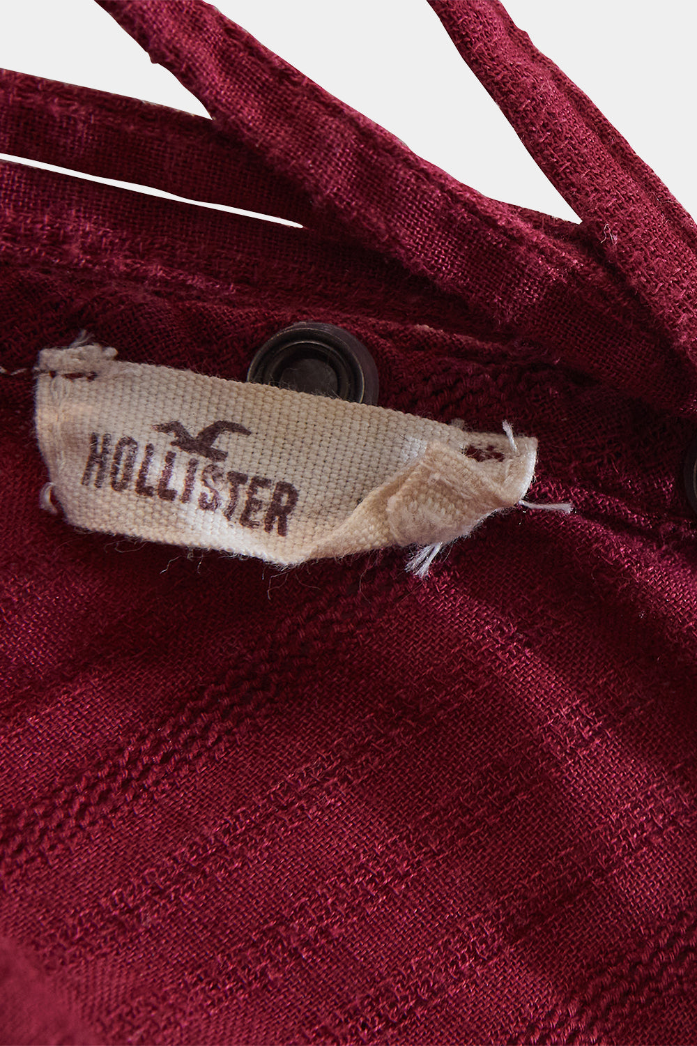 HOLLISTER Burgundy Tie Front Boho Blouse