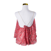 Isabel Marant Etoile Red Paisley Loose Spaghetti Strap Blouse