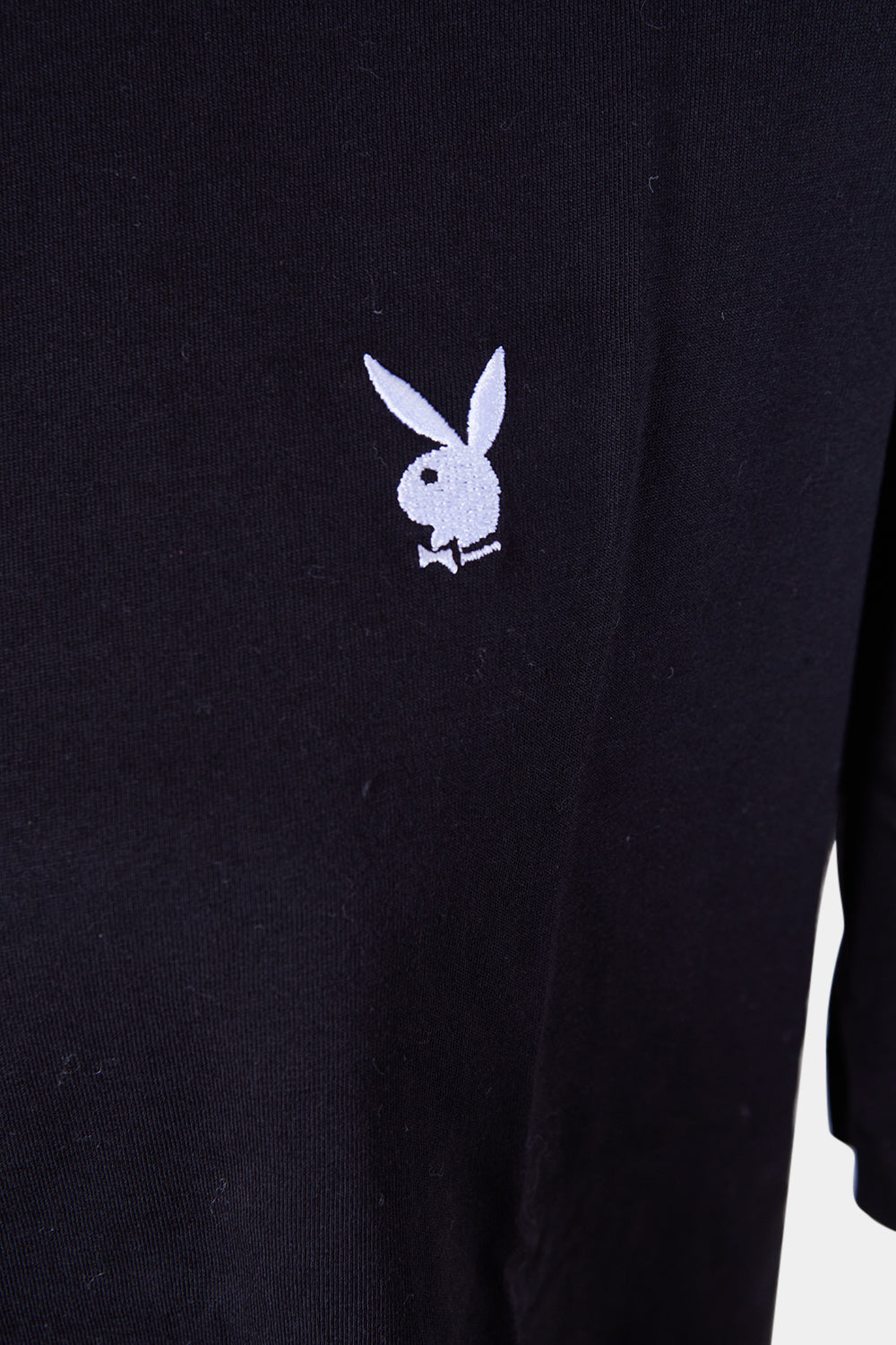 PLAYBOY Black Embroidered Logo T Shirt