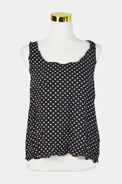 LUSH Black and White Polkadot Tank Top