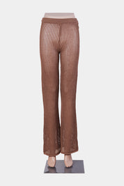 Sir The Label Brown Crochet Flare Pants