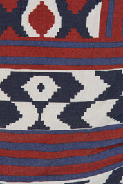 DESIGUAL Burgundy, Navy, Beige Celtic Pattern Shirt Dress