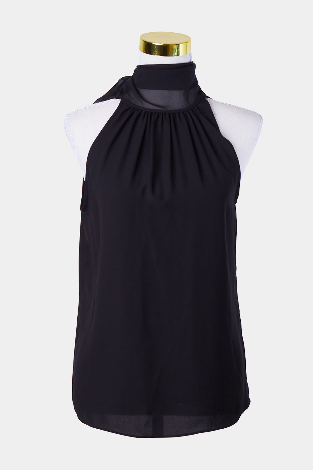 PORTMANS Black High Neck Tie Back Blouse