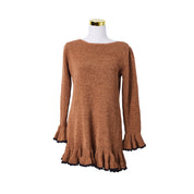 Scanlan And Theodore Brown Long Sleeve Frill Dress