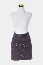 GORMAN Purple and Print Denim Skirt