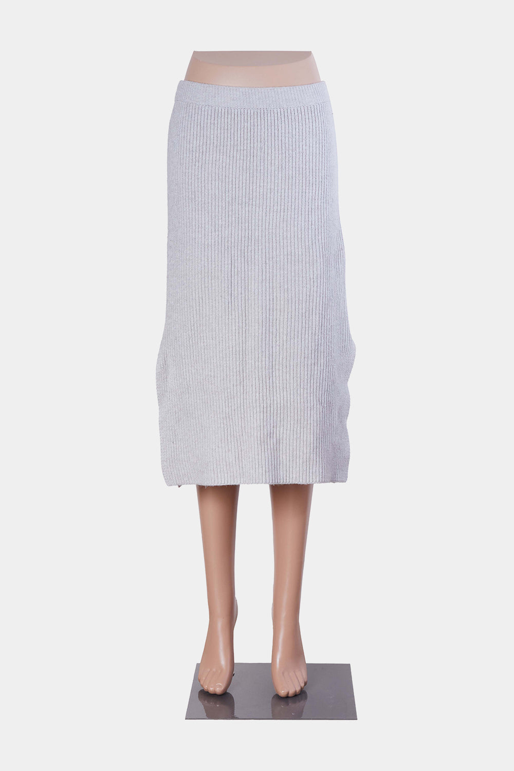 Princess Polly Grey Knitted Midi Skirt