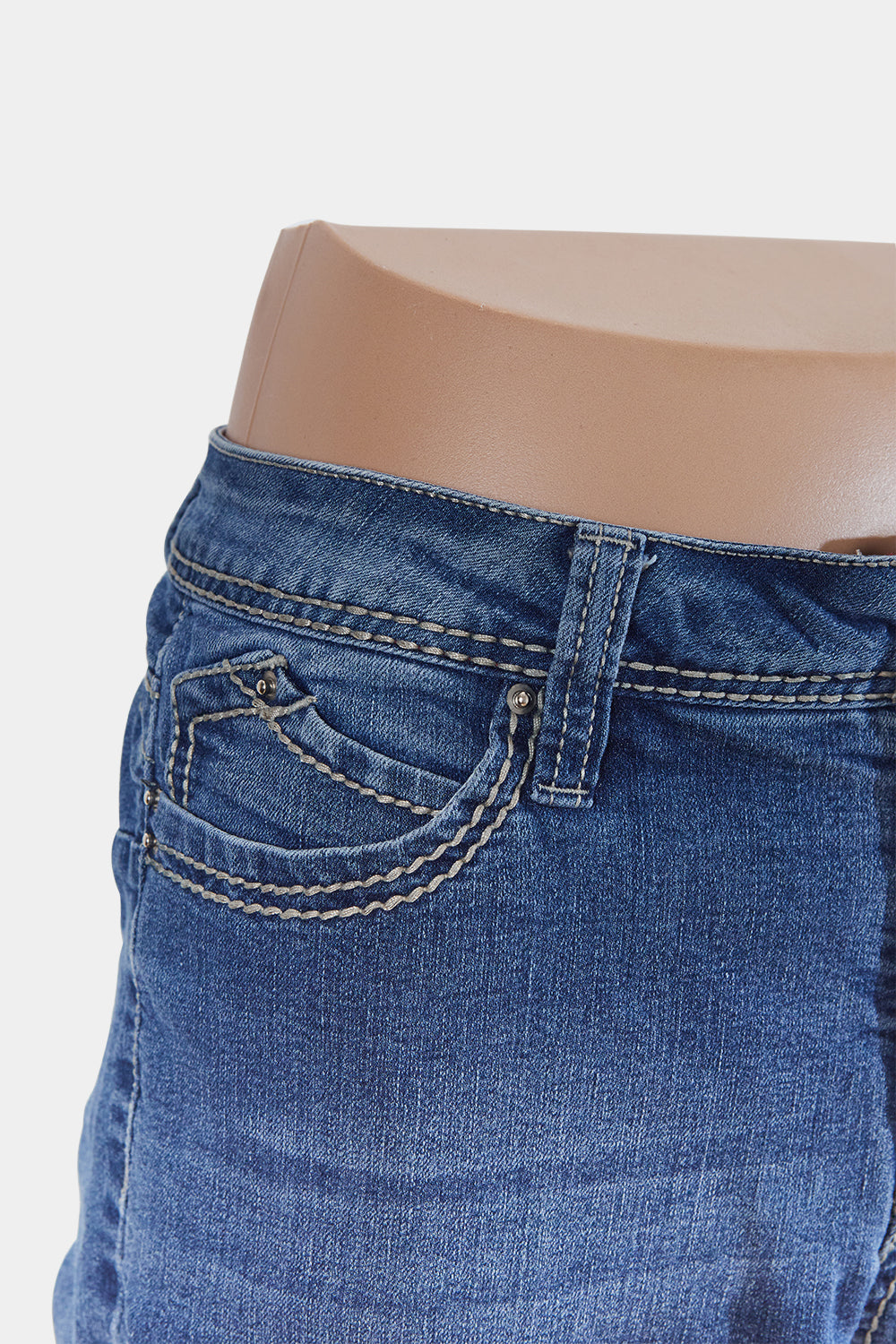 ROYALTY Blue Low Rise Stitch Detail Jeans
