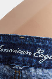 American Eagle Blue Double Button Low Rise Jeans