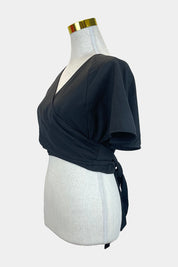 ZIMMERMANN Black Wrap Blouse