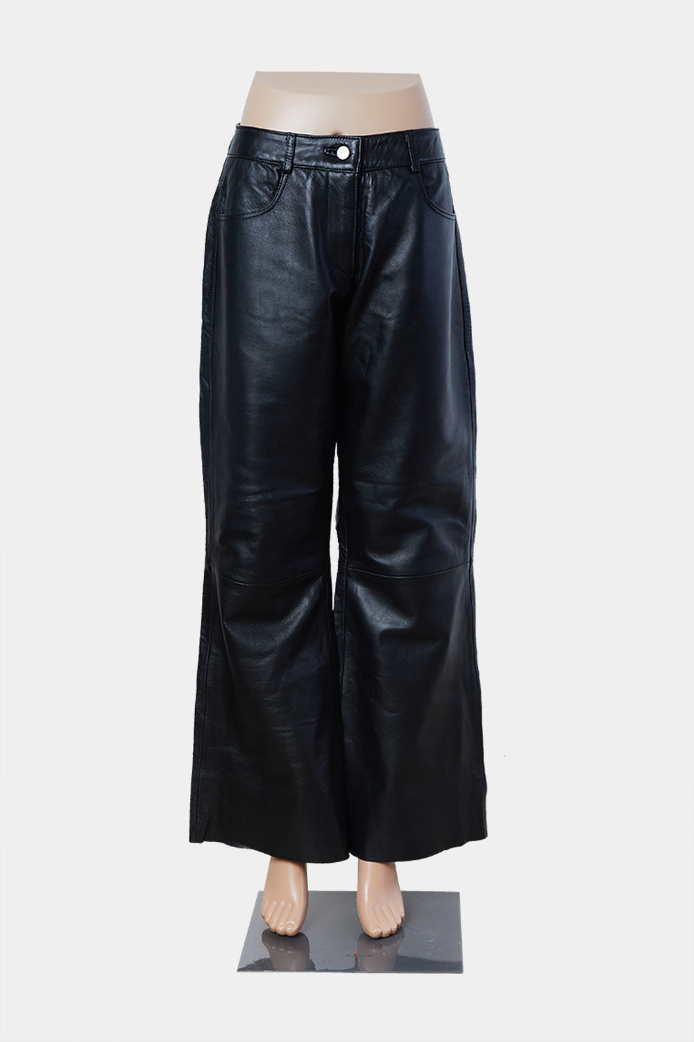 BOLONGARA Black Leather Trousers