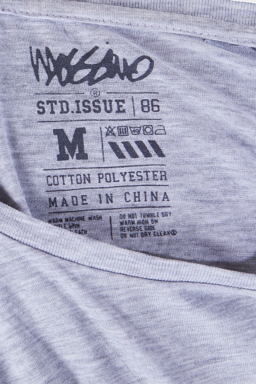 MOSSIMO Grey Crew Neck T Shirt with Logo