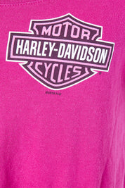 Harley Davidson Fuschia Logo Print T Shirt